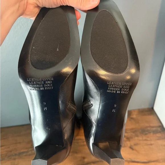 Talbots Black Leather Knee-High Boots - Picture 9 of 11